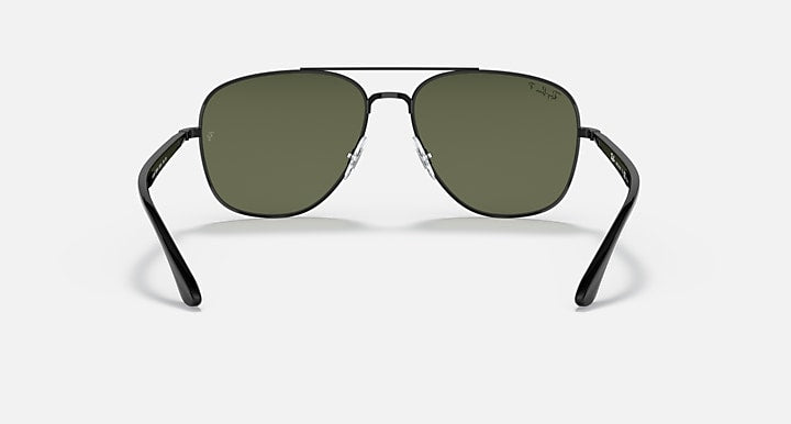 Ray-Ban RB3683 Black with G-15 Green Polarized Solid Color lenses - Back