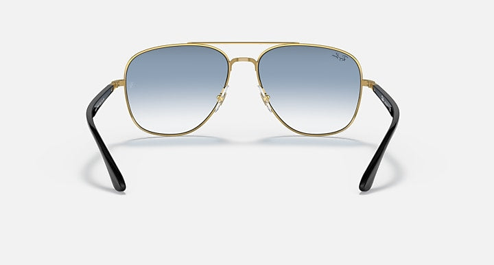 Ray-Ban RB3683 Black On Gold; Black with Blue Gradient lenses - Back