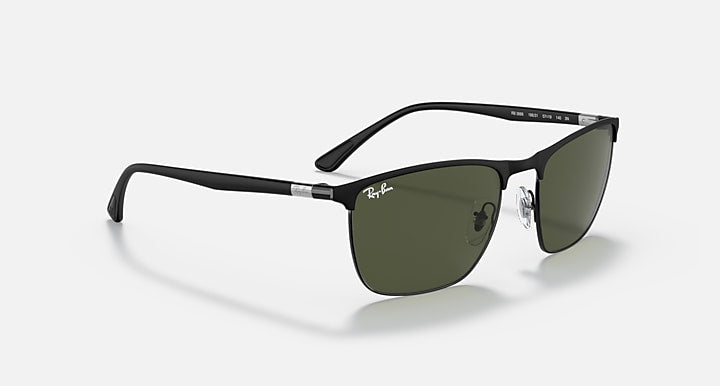 Ray-Ban RB3686 Black with Green Solid Color lenses - Alternative