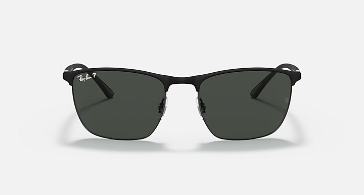 Ray-Ban RB3686 POLARIZED+ LENSES Black with Dark Grey Polarized+ Polarized+ lenses - Front