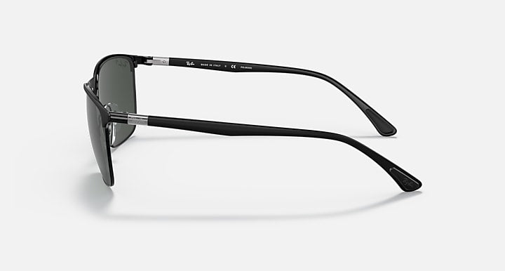 Ray-Ban RB3686 POLARIZED+ LENSES Black with Dark Grey Polarized+ Polarized+ lenses - Lateral
