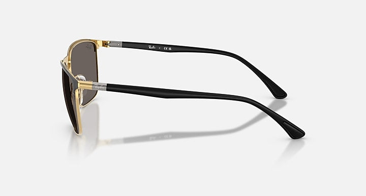 Ray-Ban RB3686 Black On Arista; Black with Dark Grey Solid Color lenses - Lateral
