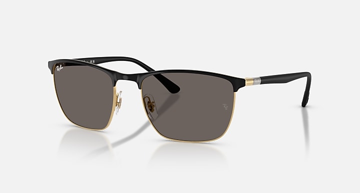 Ray-Ban RB3686 Black On Arista; Black with Dark Grey Solid Color lenses - Quarter