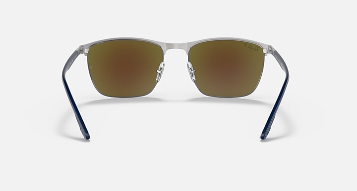 Ray-Ban RB3686 POLARIZED+ LENSES Blue On Gunmetal; Blue with Blue Polarized+ Polarized+ lenses - Back