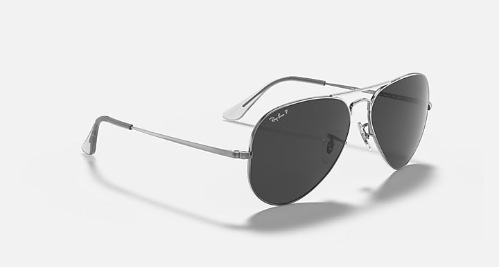 Ray-Ban AVIATOR METAL II Gunmetal with Black Polarized Solid Color lenses - Alternative