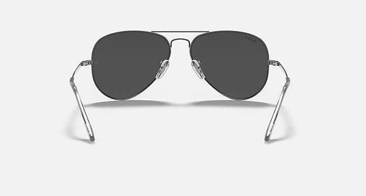 Ray-Ban AVIATOR METAL II Gunmetal with Black Polarized Solid Color lenses - Back