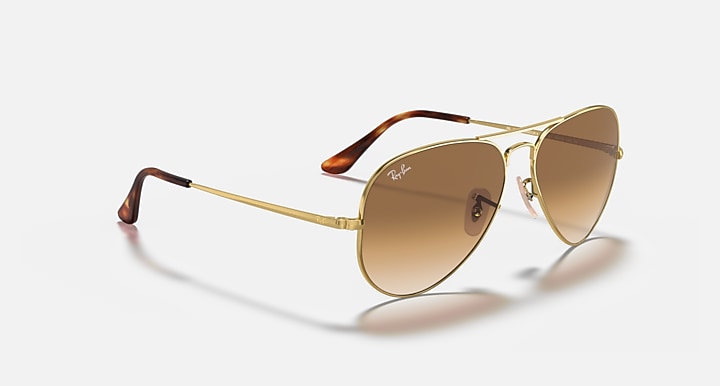 Ray-Ban AVIATOR METAL II Arista Gold with Light Brown Gradient Gradient lenses - Alternative