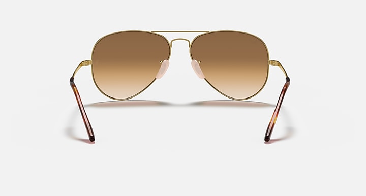 Ray-Ban AVIATOR METAL II Arista Gold with Light Brown Gradient Gradient lenses - Back