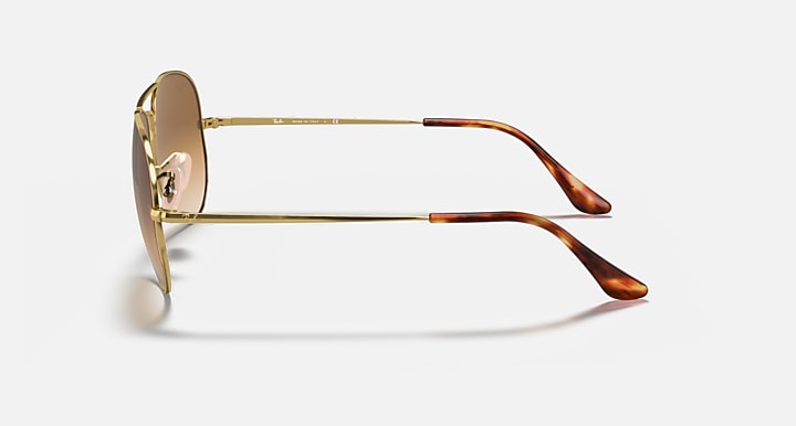Ray-Ban AVIATOR METAL II Arista Gold with Light Brown Gradient Gradient lenses - Lateral
