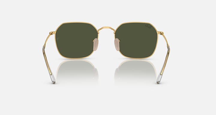 Ray-Ban JIM Arista Gold with Green Solid Color lenses - Back