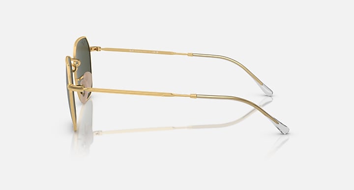 Ray-Ban JIM Arista Gold with Green Solid Color lenses - Lateral