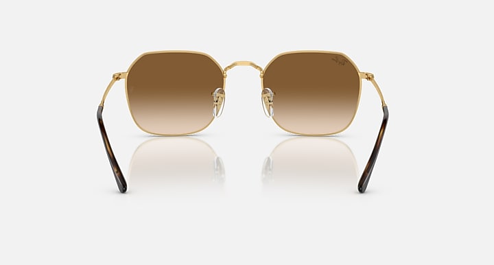 Ray-Ban JIM Arista Gold with Light Brown Gradient lenses - Back