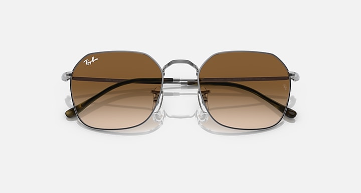 Ray-Ban JIM Gunmetal with Brown Gradient lenses - Closed Front
