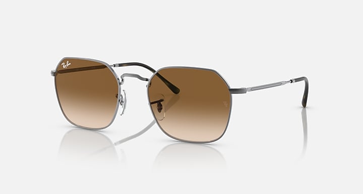 Ray-Ban JIM Gunmetal with Brown Gradient lenses - Quarter