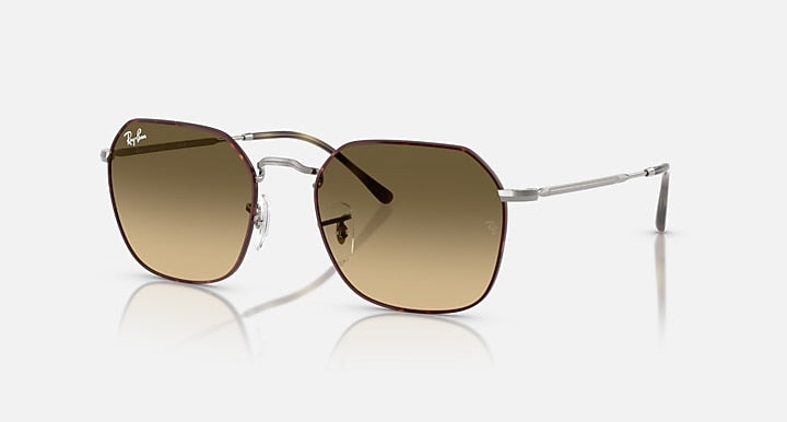 Ray-Ban JIM Havana On Gunmetal; Gunmetal with Brown Vintage Gradient Black Gradient lenses - Quarter