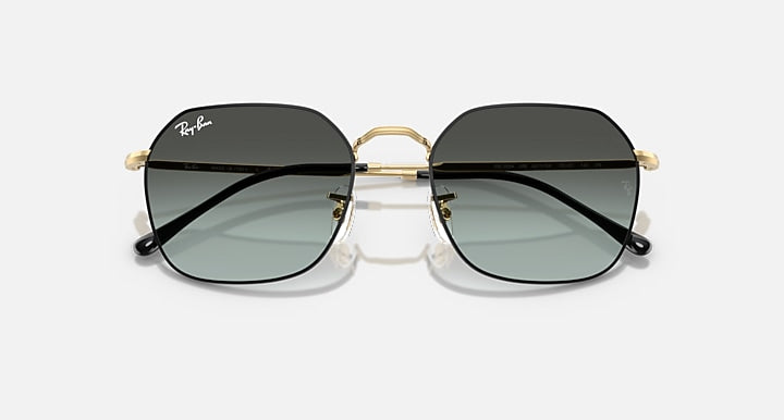 Ray-Ban JIM Black On Arista; Arista with Blue Vintage Gradient Black Gradient lenses - Closed Front