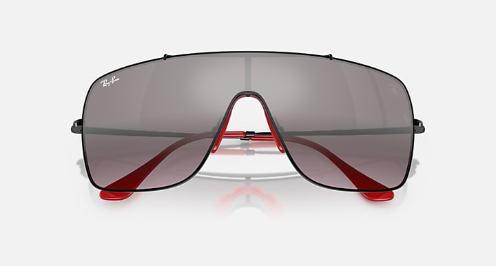 Ray-Ban RB3697M SCUDERIA FERRARI COLLECTION Black with Violet Mirror Gradient Silver Gradient - Mirror lenses - Closed Front