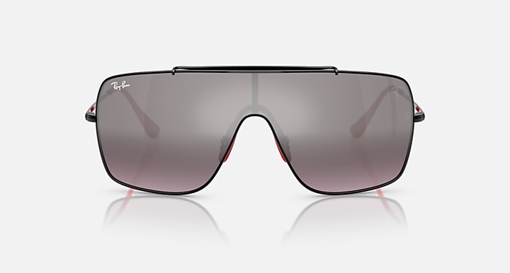 Ray-Ban RB3697M SCUDERIA FERRARI COLLECTION Black with Violet Mirror Gradient Silver Gradient - Mirror lenses - Front