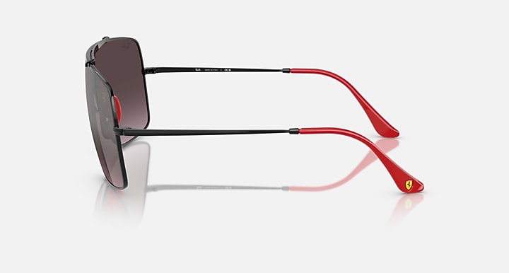 Ray-Ban RB3697M SCUDERIA FERRARI COLLECTION Black with Violet Mirror Gradient Silver Gradient - Mirror lenses - Lateral