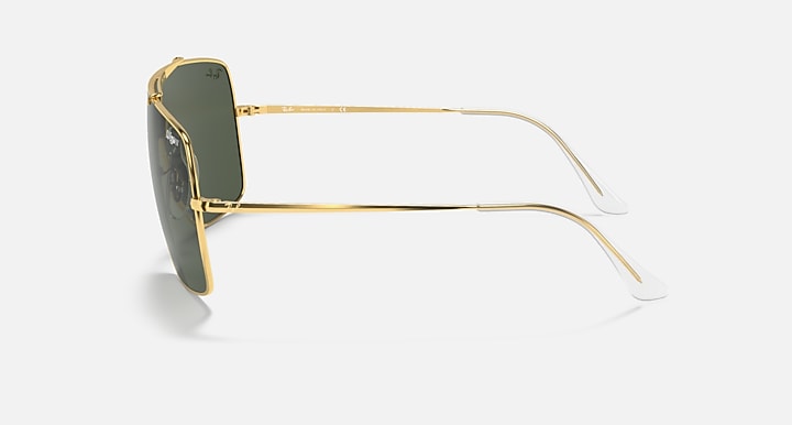 Ray-Ban WINGS II Arista Gold with Dark Green Solid Color lenses - Lateral