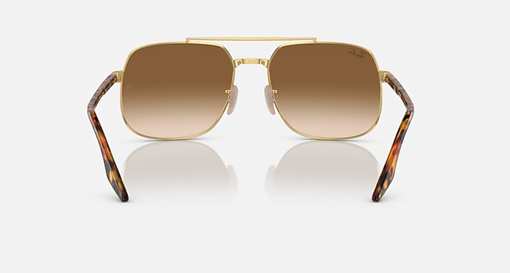 Ray-Ban RB3699 Arista Gold; Yellow Havana with Brown Gradient lenses - Back