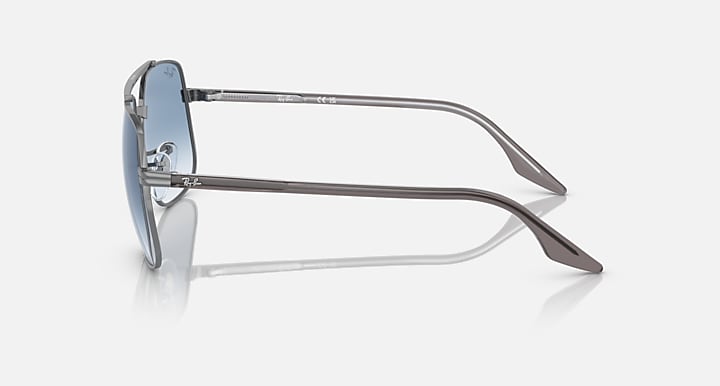 Ray-Ban RB3699 Gunmetal; Grey On Transparent with Gradient Blue Gradient lenses - Lateral