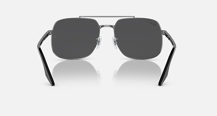 Ray-Ban RB3699 POLARIZED+ LENSES Gunmetal; Black with Dark Grey Polarized+ Polarized+ lenses - Back