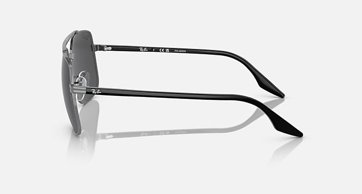 Ray-Ban RB3699 POLARIZED+ LENSES Gunmetal; Black with Dark Grey Polarized+ Polarized+ lenses - Lateral