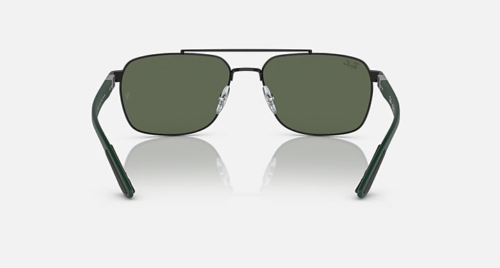 Ray-Ban RB3701 Black; Green with Dark Green Solid Color lenses - Back