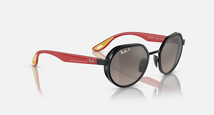 Ray-Ban FERRARI 499P – HYPERCAR Matte Black; Matte Red with Grey Mirror Polarized+ Polarized+ lenses - Alternative
