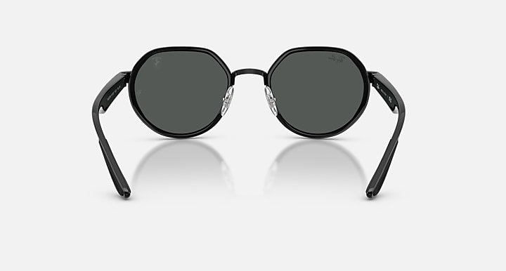 Ray-Ban RB3703M SCUDERIA FERRARI COLLECTION Black with Dark Grey Solid Color lenses - Back