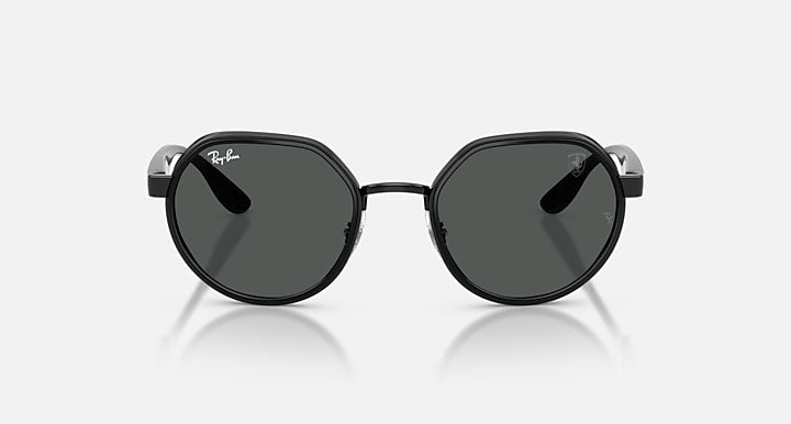 Ray-Ban RB3703M SCUDERIA FERRARI COLLECTION Black with Dark Grey Solid Color lenses - Front