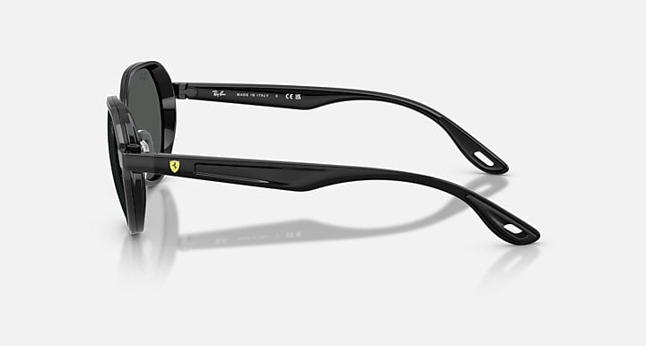 Ray-Ban RB3703M SCUDERIA FERRARI COLLECTION Black with Dark Grey Solid Color lenses - Lateral