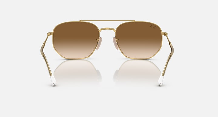 Ray-Ban RB3707 Arista Gold with Brown Gradient lenses - Back