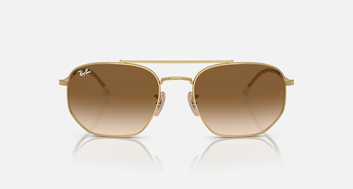 Ray-Ban RB3707 Arista Gold with Brown Gradient lenses - Front