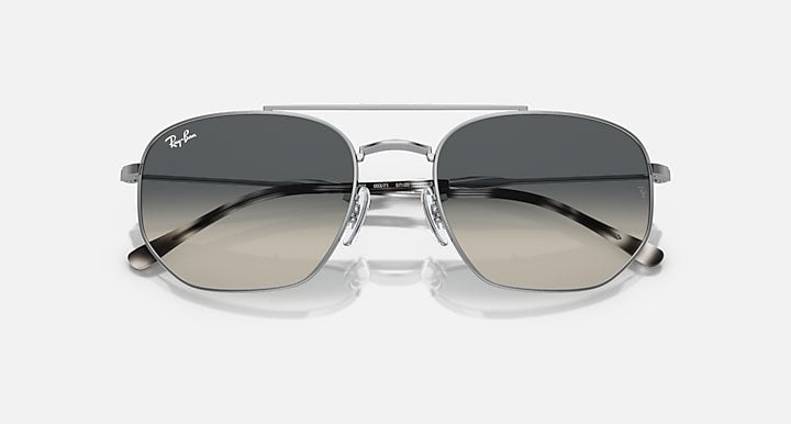 Ray-Ban RB3707 Silver with Grey Gradient lenses - Closed Front