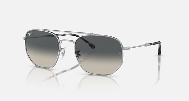 Ray-Ban RB3707 Silver with Grey Gradient lenses - Quarter
