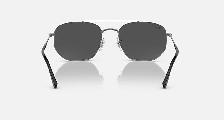 Ray-Ban RB3707 POLARIZED+ LENSES Gunmetal with Grey Polarized+ Polarized+ lenses - Back