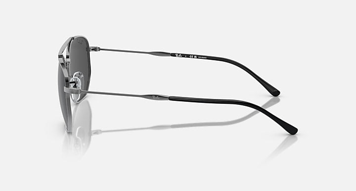 Ray-Ban RB3707 POLARIZED+ LENSES Gunmetal with Grey Polarized+ Polarized+ lenses - Lateral
