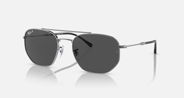 Ray-Ban RB3707 POLARIZED+ LENSES Gunmetal with Grey Polarized+ Polarized+ lenses - Quarter