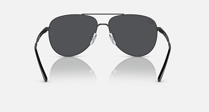 Ray-Ban RB3712D Black with Dark Grey Solid Color lenses - Back