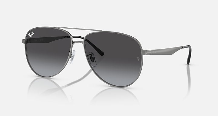 Ray-Ban RB3712D Gunmetal with Grey Gradient lenses - Quarter