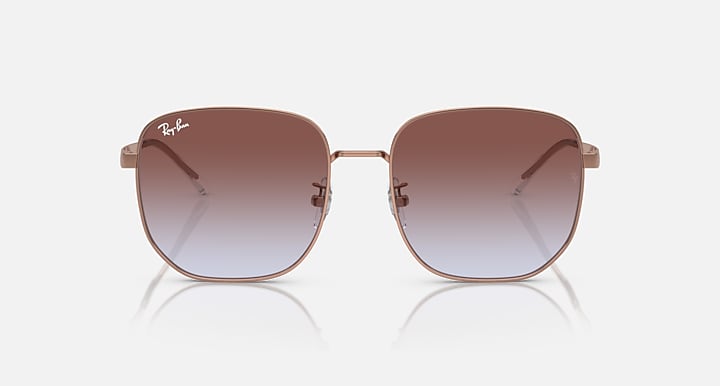 Ray-Ban RB3713D Rose Gold with Violet Gradient lenses - Front