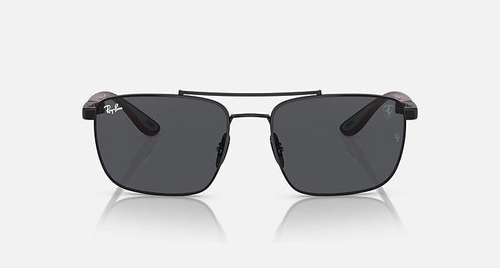 Ray-Ban RB3715M SCUDERIA FERRARI COLLECTION Black; Dark Red with Dark Grey Solid Color lenses - Front