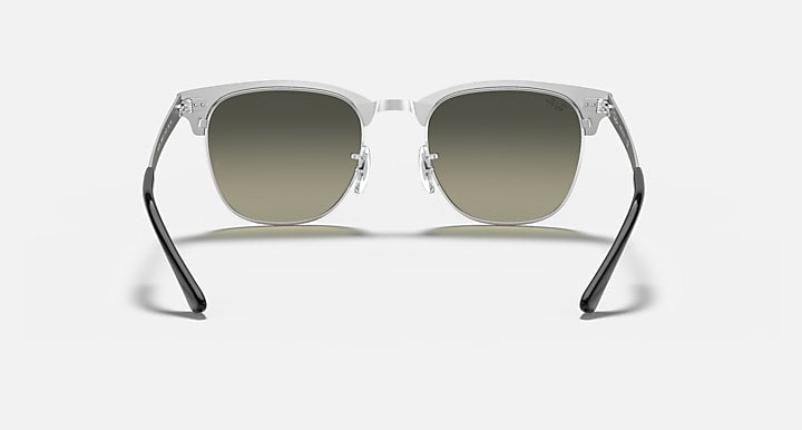 Ray-Ban CLUBMASTER METAL Black On Silver with Grey Gradient Gradient lenses - Back