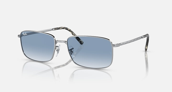 Ray-Ban RB3717 Silver with Blue Gradient lenses - Quarter