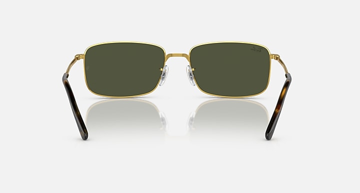 Ray-Ban RB3717 Gold with Green Solid Color lenses - Back