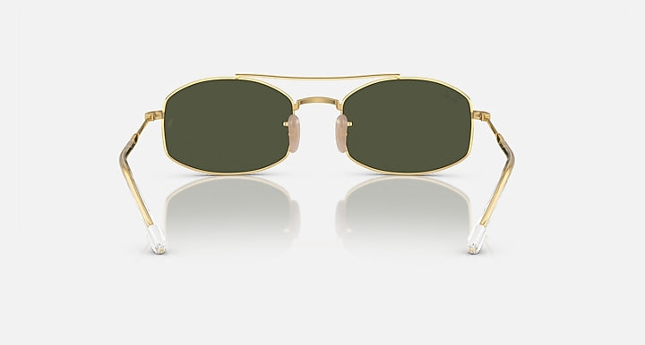 Ray-Ban RB3719 Arista Gold with G-15 Green Solid Color lenses - Back