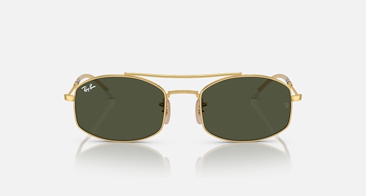 Ray-Ban RB3719 Arista Gold with G-15 Green Solid Color lenses - Front