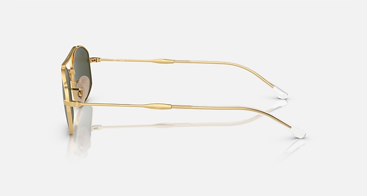 Ray-Ban RB3719 Arista Gold with G-15 Green Solid Color lenses - Lateral